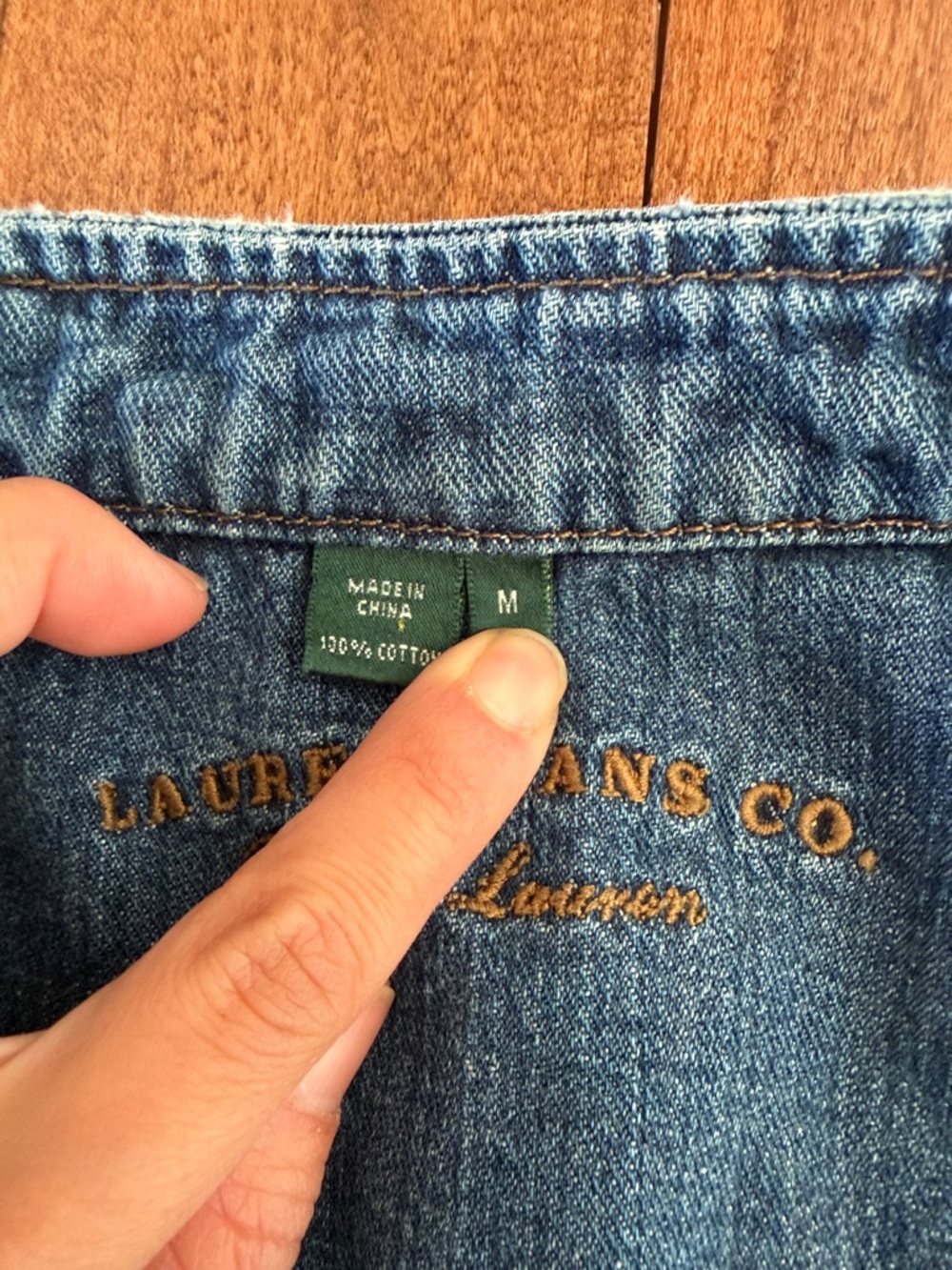 Vintage Ralph Lauren Classic Blue Cotton Denim Vest, Sz M - Picture 3 of 4